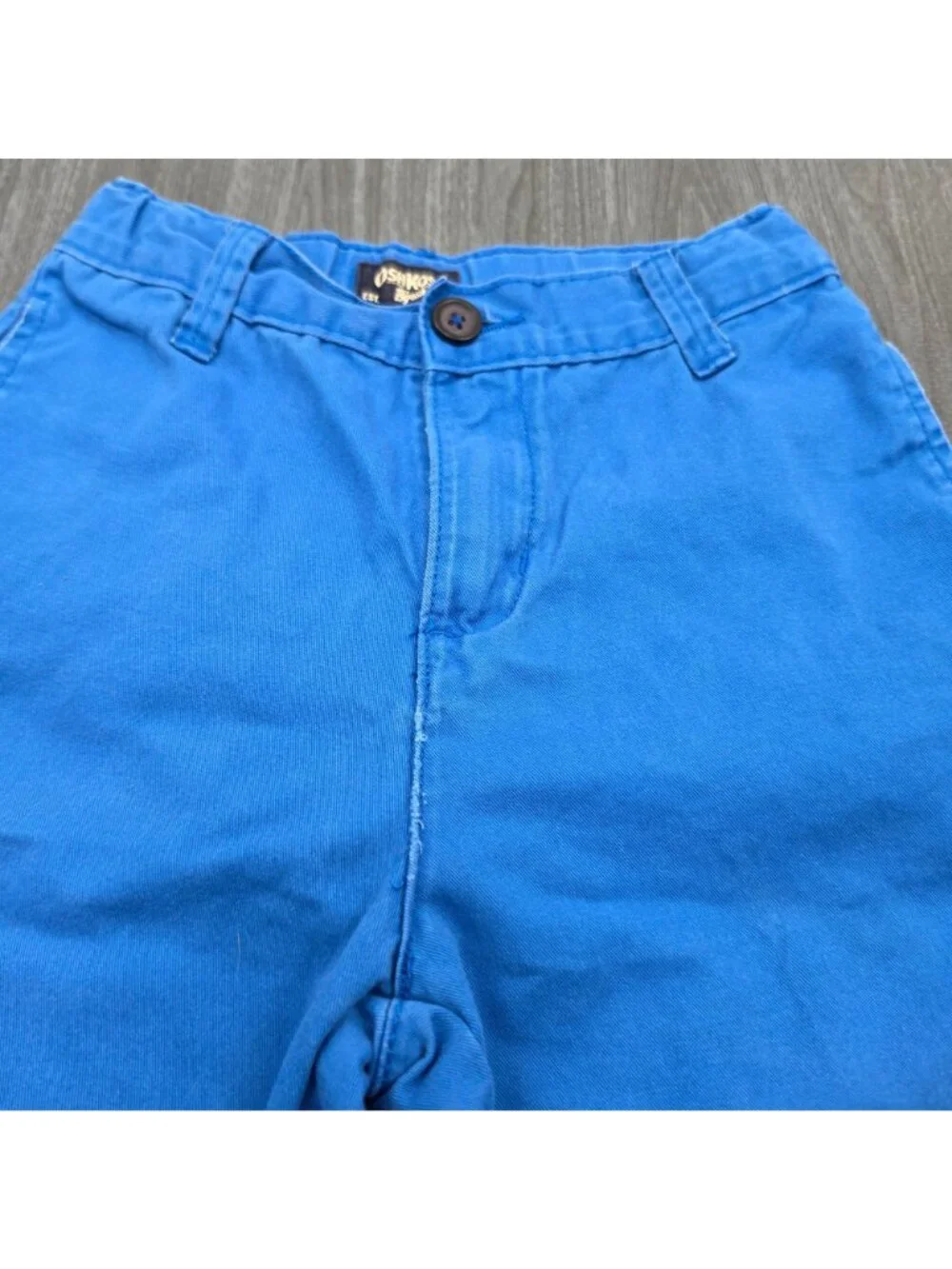 Boy's OshKosh B'gosh Blue Shorts Adjustable Waist 100% Cotton Size 7 Chino